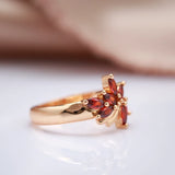 Charming Vintage Style Red Leaf 14K Filled Rose Gold  AAA Zircon Crystal Rings - Elegant Exquisite Jewellery