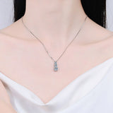 Gorgeous 1.8cttw D Colour 3 Stones Full Moissanite Diamonds Necklace For Women - S925 Sterling Silver Fine Jewellery