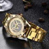 New European Fashion Luxury Brand Quartz Casual Stainless Steel Ladies Watches with CZ Crystals - Ideal Gifts - The Jewellery Supermarket