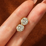 Solitaire 0.1/0.3/0.5/1/2CT D Moissanite Stud Earrings for Men Women