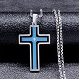 Popular Stainless Steel Long JESUS CROSS Necklaces - Gold Colour Chain Christian Necklaces Jewellery - The Jewellery Supermarket