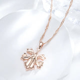 14K Gold Filled Creative Unique Romantic Leaf Pendant Daily Fashion Necklace