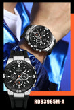 Fashion Quartz Analog Silicone Strap Date Waterproof Luminous Chronograph Casual Watches for Men - The Jewellery Supermarket