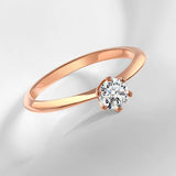 Round Brilliant Cut 0.5CT VVS1 D Colour Moissanite Diamond Silver Solitaire Ring