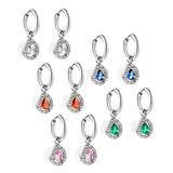 New 316L Stainless Steel Water Drop Luxury Zircon Crystals Earrings For Women Girl Trend Ear Buckle Jewellery - The Jewellery Supermarket