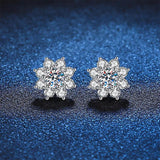 Fabulous White Gold Plated 0.5ct Moissanite Diamonds Stud Earrings For Women Sterling Silver Fine Wedding Jewellery - The Jewellery Supermarket