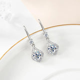 Marvelous 2.0ct VVS1 Moissanite Drop Hook Earrings - Dangle Earrings for Special Occasions Fine Jewellery - The Jewellery Supermarket