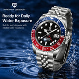 Luxury Brand Mechanical Stainless Steel GMT Watch Sapphire Glass Diver Watch