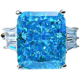 Outstanding New Arrival High Quality AAAAA High Carbon Diamonds Rings, Versatile Dark Green or Blue Fine Jewellery