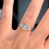 Fabulous 2.0ct D Moissanite 18k Gold Plated 925 Silver Engagement Wedding Rings