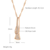 14K Gold Filled Geometric Full Paved AAA Zircon Diamonds Curve Triangle Pendant Necklace