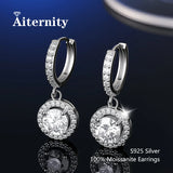 S925 Silver Platinum And Gold Plating Moissanite Stud Earrings Women Fine Jewellery