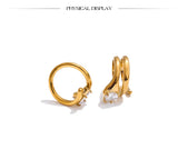 14K Gold Plated AAA Shiny Cubic Zirconia Diamond Snake Geometric Golden Ring