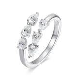 New Design 3*4MM VVS1 D Colour Moissanite Diamonds Silver Engagement Ring