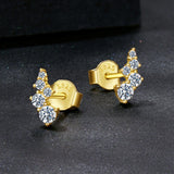 Unique Moissanite Diamond 925 Sterling Silver Unique Bubble Design Stud Earrings