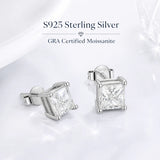 Luxury 0.5-2ct Various Cuts Moissanite Diamonds D colour VVS1 Silver Earrings
