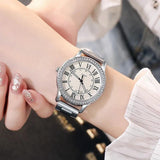 New Arrival Luxury Casual Retro Roman Rhinestone Luminous Quartz Steel Strap Wrist Watches for Women - The Jewellery Supermarket