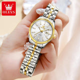 Elegant Stainless Steel Waterproof Auto Date Ladies Wristwatches Luxury Original Quartz Watch for Women Ideal Gifts