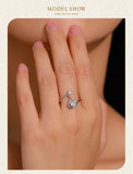 Geometric Line Design Dazzling AAAA Lab Created Diamond Sterling Silver Ring