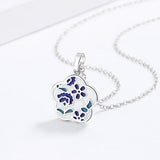 Fashion Flower Pendant Handmade Enamel Clavicle Chain Necklace