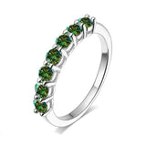 Luxury 0.7CT D Colour Moissanite Diamonds Eternity Rings - GRA Certified Silver Engagement Wedding Fine Jewellery