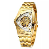 New Hollow Triangular Mechanical Watches Stainless Steel Men's Wristwatches - Fashion Brand Wristwatches for Men.