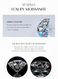 Exquisite Round VVS1 D Colour Moissanite 925 Sterling Silver Ring Fine Jewelry