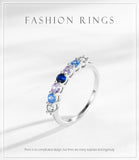 Sparkling Multicolour AAAA Lab Created Diamonds 925 Sterling Silver Ring