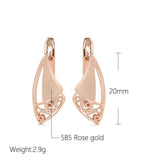 New Luxury Rolled Rose Gold of 14-Karat Purity Vintage Style Geometric Earrings - Trendy Exquisite Jewellery