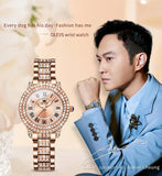Top Brand Fashion Original Roman Inlaid Zircon Dial Quartz  Waterproof Wrist Watch ForLadies - Ideal Gifts