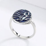 Elegant Fashion Handmade Enamel Round Geometric New Rings for Women