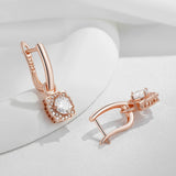 14K Filled Gold Full Shiny AAA Zircon Diamonds Dangle Earrings Quality Jewellery