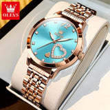 Beautiful Love  inlaid Zirconia Heart Design Steel Band Women's Quartz Watch  - Ideal present