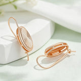 14 Karat Rolled Gold Vintage Geometric Hollow Flower Long Drop Earrings