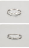 Selection of Stackable Shiny AAAA Lab Created Diamonds Fashion 925 Silver Rings