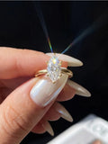 Luxury Fashion 1CT 2CT VVS1 D Colour Marquise Moissanite Diamond Engagement Ring