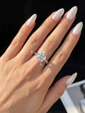 Luxury 1 Carat VV1 D Colour Real Moissanite Diamond Round Engagement Rings