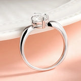 Amazing 1CT 2CT 3CT Marquise Cut VVS1 D Colour Moissanite Diamond Silver Wedding Ring