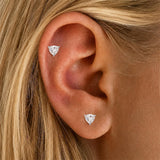 Pear, Princess, Marquise, Cushion Asscher Cut Silver Moissanite Diamonds Stud Earrings
