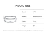 Simple Line Rectangle 925 Sterling Silver Clear AAAA Lab Created Diamonds Ring
