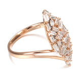 New Arrival Rolled 14K Rose Gold Personalized Cubic AAA Zircon Diamonds Ring For Women - Trendy Jewellery