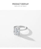 Crushed Iced Out Cut AAAA Lab Created Diamond 925 Sterling Silver Luxury Ring