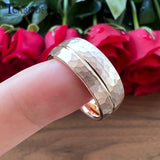 Black Hammer Center/Offset Groove Finish 8mm Men Women Wedding Tungsten Rings