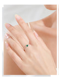 New Charming 925 Sterling Silver Green White AAAA Lab Created Diamond Rings
