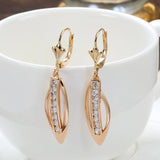 14 Karat Gold Filled Elegant AAA Zircon Diamonds Delicate Drop Luxury Earrings for Women