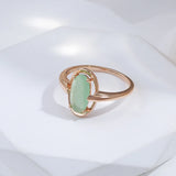 14K Rolled Gold Emerald AAA Zircon Crystal Big Green Luxury Rings For Women Fine Jewellery