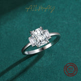 Luxury Emerald Cut AAAA Lab Created Diamond 925 Sterling Silver Fashion Fine Ring