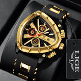 Top Fashion Triangle Chronograph Military Sport Army Mens Watches Luxury Waterproof Quartz Wristwatches