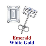 Dazzling 0.5-3ct Moissanite Diamond Sterling Silver Stud Earrings for Women Men