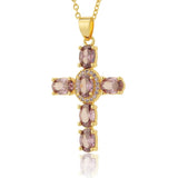 New Religious Jewellery Jesus Cross Pendant Necklace Inlaid with Quality Zircon Women's Necklace Ideal Gift - The Jewellery Supermarket